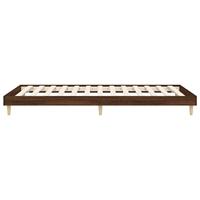 Bedframe zonder matras bewerkt hout bruin eikenkleur 90x200 cm - thumbnail