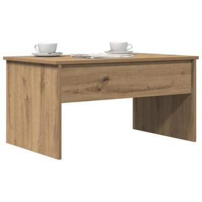 Salontafel 80x50,5x41,5 cm bewerkt hout artisanaal eikenkleurig