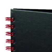 Oxford BLACK N' RED spiraalblok karton, 140 bladzijden ft A5, gelijnd - thumbnail