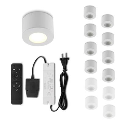 Set LED-opbouwspot met afstandsbediening Parma wit 3W dimbaar 1-12 stuks