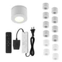 Set LED-opbouwspot met afstandsbediening Parma wit 3W dimbaar 1-12 stuks - thumbnail