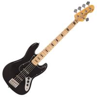 Vintage V495BLK Coaster Series 5-string Gloss Black vijfsnarige elektrische basgitaar - thumbnail
