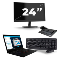 Lenovo ThinkPad L490 - Intel Core i5-8e Generatie - 14 inch - 8GB RAM - 256GB SSD - Windows 11 + 1x 24 inch Monitor - thumbnail