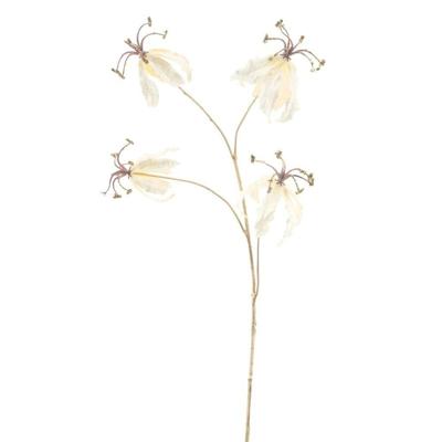 Gloriosa lily spray ardesio creme 85 cm kunstbloem Buitengewoon de Boet - Buitengewoon de boet