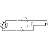 Cordial CPM 2.5 MP Neutrik verloopkabel 1x XLR male naar 1x jack mono 2,5m - thumbnail