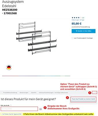 Bosch SMZ5300 Wijnglazenhouder Vaatwasmachine - thumbnail