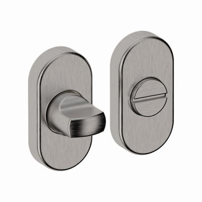 Hardbrass Shuffle toilet-/badkamersluiting ovaal - RVS