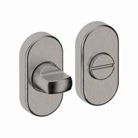 Hardbrass Shuffle toilet-/badkamersluiting ovaal - RVS - thumbnail