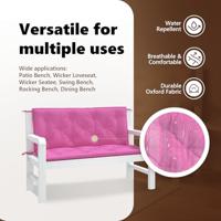 VidaXL Tuinbankkussens 2 st 120x50x7 cm stof roze - thumbnail
