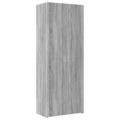 Opbergkast 70x42,5x225 cm bewerkt hout grijs sonoma eikenkleur