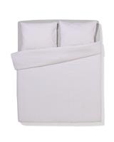 HEMA Dekbedovertrek 200x200/220cm zacht katoen strepen beige (beige) - thumbnail