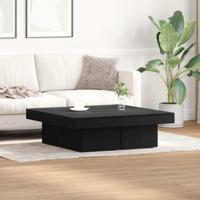 Salontafel Zwart eiken 90 x 90 x 28 cm Bewerkt hout - thumbnail