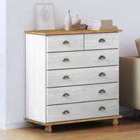 Ladekast ASKIM Wit 91 x 40 x 95,5 cm Massief grenenhout - thumbnail