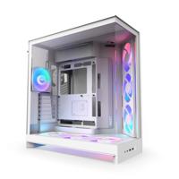 NZXT h9 flow midi tower behuizing (wit (mat) | 2x usb-a | 1x usb-c | tempered glass) - thumbnail