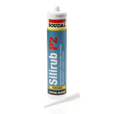 Soudal Silirub P2 | Beglazingskit | Wit Ral 9010 | 300 ml - 115962 Soudal Silirub P2 | Beglazingskit | Wit Ral 9010 | 300 ml - 115962