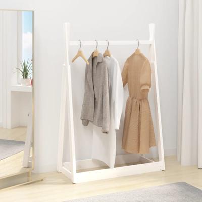 VidaXL Kledingrek 100x45x150 cm massief grenenhout wit