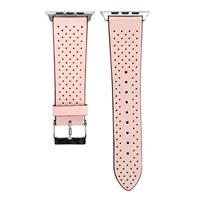 Dot Pattern Leren bandje - Roze - Geschikt voor Apple Watch 44mm / 45mm / 46mm / 49mm - thumbnail