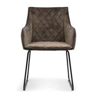 Rivièra Maison Eetkamerstoel 'Frisco Drive' Velvet III, kleur Anthracite - thumbnail
