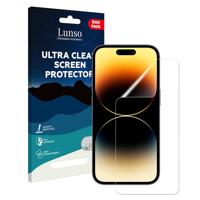 Lunso - iPhone 14 Pro - Duo Pack (2 stuks) Beschermfolie - Full Cover Screenprotector - thumbnail
