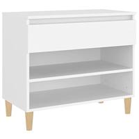 VidaXL Schoenenkast 70x36x60 cm bewerkt hout wit - thumbnail