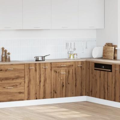 Onderkast met lade Lyon 50x46x81,5 cm bewerkt hout artisanaal eiken