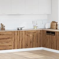 Onderkast met lade 50x46x81,5 cm bewerkt hout artisanaal eiken - thumbnail