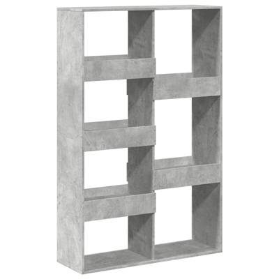 Boekenkast 100x33x175 cm bewerkt hout betongrijs