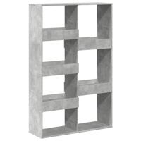 Boekenkast 100x33x175 cm bewerkt hout betongrijs - thumbnail