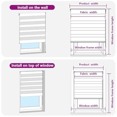 VidaXL Zebra rolgordijn 105x100 cm stofbreedte 100,9cm polyester bruin