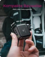 ICY BOX GaN Wandladegerät USB-C-adapter 100 W Zwart - thumbnail