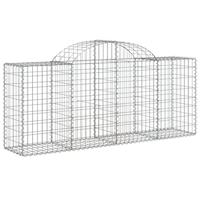 VidaXL Schanskorf gewelfd 200x50x80/100 cm gegalvaniseerd ijzer - thumbnail