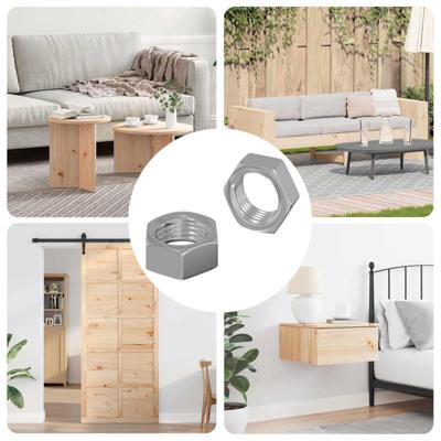 Zeshoekige Moeren 2 pcs Zilver M6 Staal Zeshoekige Moeren 2 pcs Zilver M6 Staal