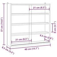 Houten verzamelvitrine met deuren 40x8,5x37 cm - thumbnail