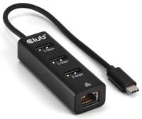 Club3D CSV-1549 USB Type-C 3.2 Gen1 naar 3-poorts USB Type-A Hub met Gigabit Ethernet - thumbnail
