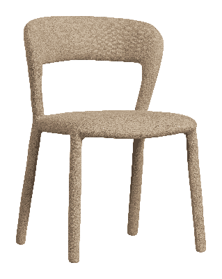 WOOOD Eetkamerstoel 'Noble' Geweven, kleur Zand