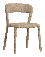 WOOOD Eetkamerstoel 'Noble' Geweven, kleur Zand - thumbnail