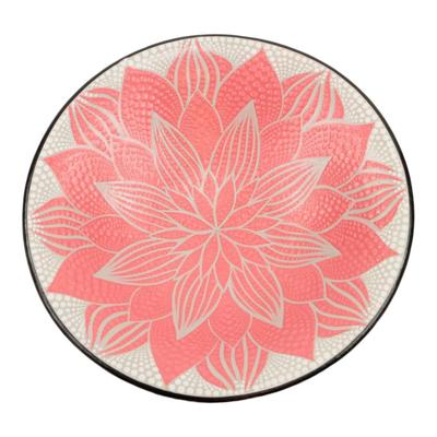 Roze Mandala Stippen Schaal van Terracotta en Sarana Roze Mandala Stippen Schaal van Terracotta en Sarana