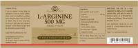 Solgar L-Arginine 500 mg Capsules - thumbnail