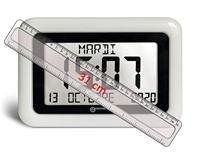 Geemarc 1558322 Kwarts Zendgestuurde klok Wit - thumbnail