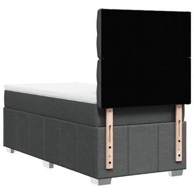 Boxspring met matras stof donkergrijs 120x200 cm - thumbnail