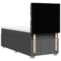 Boxspring met matras stof donkergrijs 80x200 cm - thumbnail