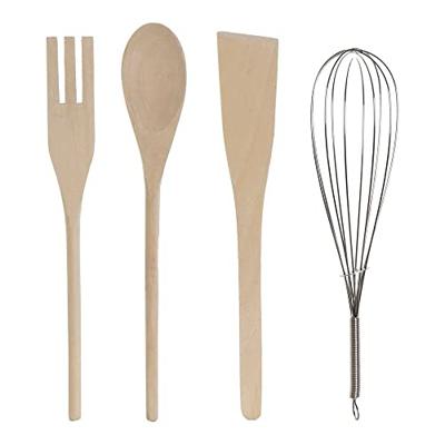 Pot voor Keukengerei DKD Home Decor Roestvrij staal Pijnboom Dolomite 11,5 x 11,5 x 26 cm 1 L