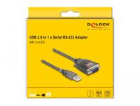 Delock USB 2.0 Adapter [1x USB-A 2.0 stekker - 1x RS232-stekker] 61400 1 m - thumbnail