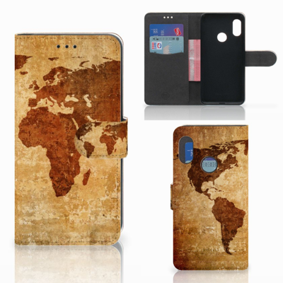 Xiaomi Mi A2 Lite | Flip Cover | Wereldkaart