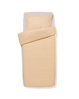HEMA Dekbedovertrek 140x200/220cm flanel strepen beige (beige) - thumbnail