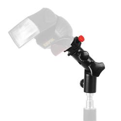 Walimex 17040 Metalen flits- en parapluhouder (voor compacte flitsen en reflex/doorschijnende schermen)