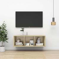 VidaXL Tv-wandmeubel 37x37x107 cm bewerkt hout sonoma eikenkleurig - thumbnail