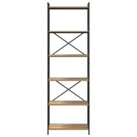 Boekenkast artisanaal eikenkleurig 60 x 30 x 188 cm - thumbnail