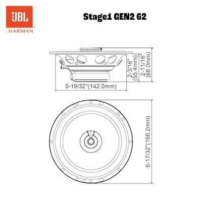 JBL STAGE1 62 - Autospeakers - 16 cm - 2-weg Coaxiaal - 300 Watt