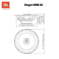 JBL STAGE1 62 - Autospeakers - 16 cm - 2-weg Coaxiaal - 300 Watt - thumbnail